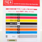 Pulseiras personalizadas para acesso aos setores do evento.

